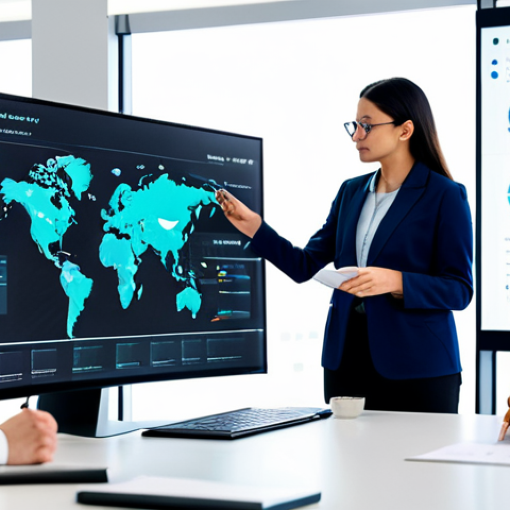 A diverse group of professional individuals, male and female, of varying ethnicities, fully clothed in modern, modest business attire, collaborating actively in a bright, contemporary open-plan office. They are gathered around a large interactive screen displaying complex data visualizations and design mockups, suggesting a multidisciplinary team. One person points thoughtfully at the screen, another takes notes, and a third observes with an analytical expression. The scene emphasizes seamless teamwork and the integration of diverse expertise, reflecting T-shaped skills. The background features blurred office equipment and natural light. Perfect anatomy, correct proportions, well-formed hands, proper finger count, natural body proportions, natural pose. Professional photography, high-resolution, sharp focus, vibrant colors, appropriate content, safe for work, professional, family-friendly.